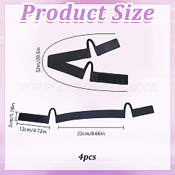 4Pcs Polyester & Nylon Headbands&nbsp;AJEW-HY0003-52