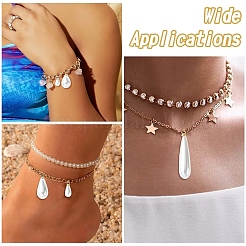 40Pcs 8 Styles ABS Plastic Pearl Pendants&nbsp;FIND-YW0012-01G