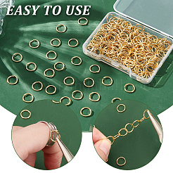 200Pcs 304 Stainless Steel Open Jump Rings&nbsp;STAS-UN0055-25
