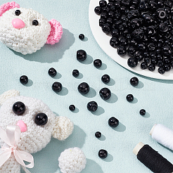 300Pcs 5 Style Resin Imitation Pearl Buttons&nbsp;RESI-PH0002-13