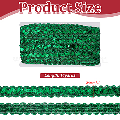 Sparkle Lace Ribbon with PVC Paillette&nbsp;OCOR-WH0078-388B