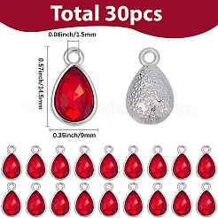 30Pcs Alloy Glass Pendants&nbsp;FIND-SC0022-43