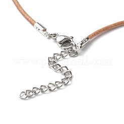 Cowhide Leather Choker Necklaces&nbsp;NJEW-JN03597-02