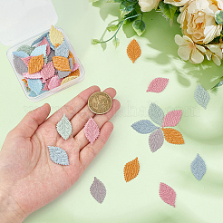 50Pcs 5 Colors Leaf Cloth Ornament Accessories&nbsp;DIY-MA0006-96