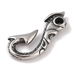 304 Stainless Steel Hook Clasps&nbsp;STAS-C109-08AS