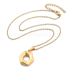 304 Stainless Steel Geometric Pendant Necklaces for Women&nbsp;NJEW-S439-04B-G