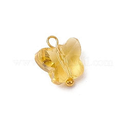 7Pcs Glass Butterfly Charms&nbsp;PALLOY-JF03227-03