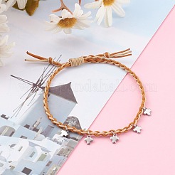 Adjustable Nylon Thread Braided Bead Bracelets&nbsp;BJEW-JB06058-01