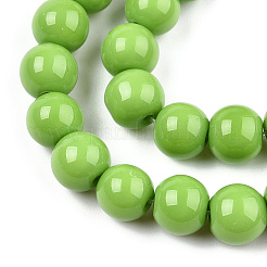 Opaque Solid Color Glass Beads Strands&nbsp;X-GLAA-T032-P8mm-06