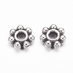 Tibetan Style Alloy Daisy Spacer Beads&nbsp;X-LF0991Y-AS-RS