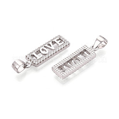 925 Sterling Silver Micro Pave Clear Cubic Zirconia Heart Hamsa Hand Pendants&nbsp;STER-N016-101P