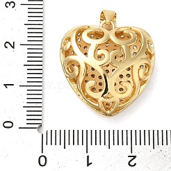 Brass Micro Pave Clear Cubic Zirconia Pendants&nbsp;KK-B094-06G