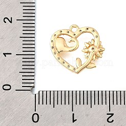 Brass Micro Pave Cubic Zirconia Pendants&nbsp;KK-C096-11G