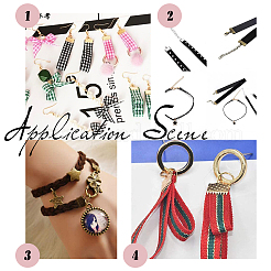 80 Pcs 4 Colors Brass Ribbon Crimp Ends&nbsp;KK-PH0001-74