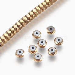 Electroplated Non-magnetic Synthetic Hematite Bead Strand&nbsp;G-E498-13C