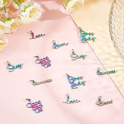 Word Theme 201 Stainless Steel Pendants&nbsp;STAS-UN0013-54