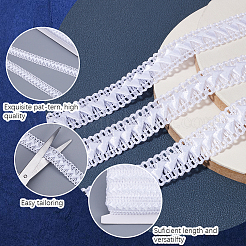 Polyester Centipede Braided Lace Ribbon&nbsp;OCOR-WH20012-25B
