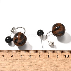 Alloy & 925 Sterling Silver & Resin Stud Earrings&nbsp;EJEW-Q013-10A