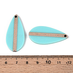 Opaque Resin & Wood Pendants&nbsp;RESI-T057-50A