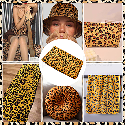 Polyester Leopard Print Pattern Fabric&nbsp;AJEW-WH0481-715A