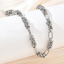 6MM 304 Stainless Steel Byzantine Chain Necklaces for Women&nbsp;NJEW-G201-05P