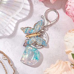 Butterfly Shape Resin & Acrylic Keychain&nbsp;X1-KEYC-JKC01067-04