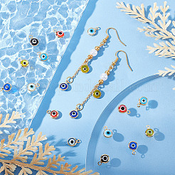 36Pcs 6 Colors Handmade Evil Eye Lampwork Charms&nbsp;FIND-AR0002-02