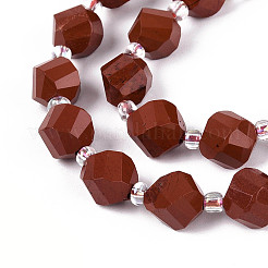 Natural Red Jasper Beads Strands&nbsp;G-T144-24A-04