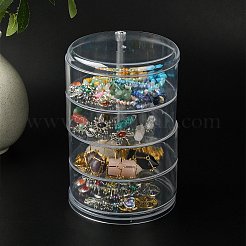 Rotatable 4-Layer Plastic Jewelry Storage Box&nbsp;AJEW-YW0001-14