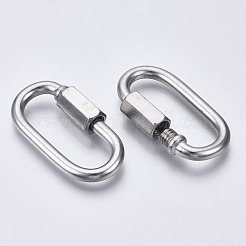 Tarnish Resistant 304 Stainless Steel Screw Carabiner Lock Charms&nbsp;STAS-N087-25B-01