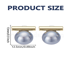 1Pair Zinc Alloy Round Stud Earrings&nbsp;EJEW-LP0008-010