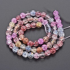 Crackle Glass Beads Strands&nbsp;GLAA-S192-B-007B