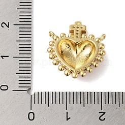 Rack Plating Brass Micro Pave Clear Cubic Zirconia Pendants&nbsp;KK-S372-02G