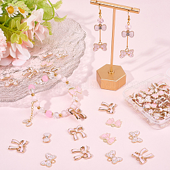 80Pcs 5 Styles Bowknot Alloy Enamel Pendants&nbsp;ENAM-SC0007-11