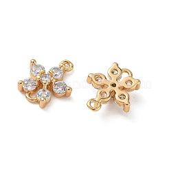SHEGRACE Brass Pave Clear Cubic Zirconia Connector Charms&nbsp;XGRQ7H338-954G