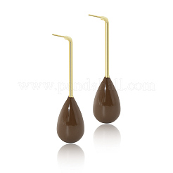Brass Teardrop Dangle Stud Earrings&nbsp;EJEW-A121-19A-02