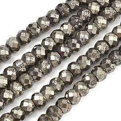 Natural Gold Pyrite/Golden Pyrite Beads Strands&nbsp;G-L051-8x5mm-02