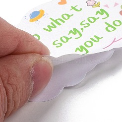 50Pcs Inspirational Theme Cartoon English Word Paper Sticker Label Set&nbsp;DIY-G078-01