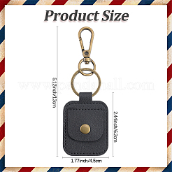 Rectangle PU Leather Ring Holder Pendant Decoration&nbsp;AJEW-WH20054-027A