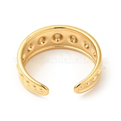 Ion Plating(IP) 304 Stainless Steel Open Cuff Ring for Men Women&nbsp;RJEW-I085-08G