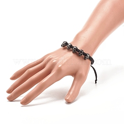 Skull Alloy Braided Bead Bracelet&nbsp;BJEW-JB07861-01