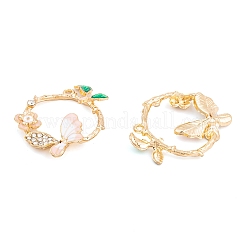 Rack Plating Alloy Enamel Pendants&nbsp;FIND-A040-04KCG-03