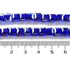 Electroplate Glass Beads Strands&nbsp;EGLA-R030-6x6mm-10