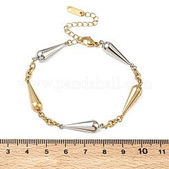 Two Tone 304 Stainless Steel Link Bracelets for Women&nbsp;BJEW-A169-02GP