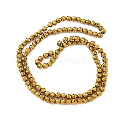 Electroplate Synthetic Non-magnetic Hematite Beads Strands&nbsp;G-A263-B01-03