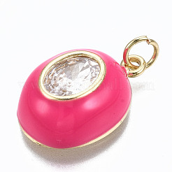Brass Clear Cubic Zirconia Pendants&nbsp;ZIRC-S067-022-NR