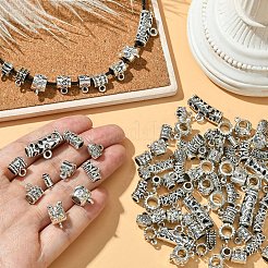 150Pcs 15 Styles Tibetan Style Alloy Tube Bails&nbsp;TIBE-YW0001-59B