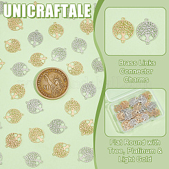 80Pcs 2 Colors Long-Lasting Plated Brass Links Connector Charms&nbsp;KK-UN0003-18
