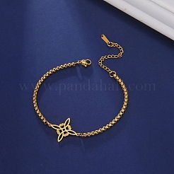 Witch Knot 304 Stainless Steel Link Bracelets&nbsp;FS-WG5CE25-02