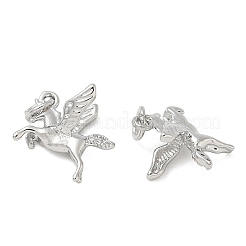 Brass Micro Pave Clear Cubic Zirconia Charms&nbsp;CU-CBAC675-04P